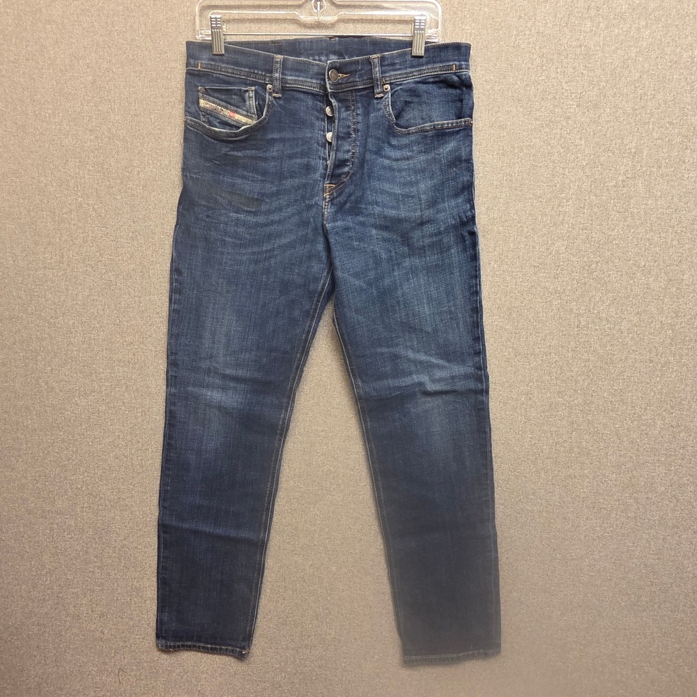 Diesel Industry Denim Division Mens Dark Wash Button Fly Straight Jeans W30